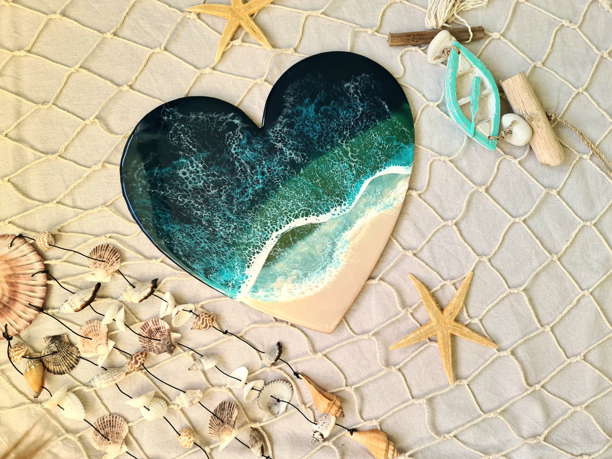 Ocean Heart-shaped Wall Art (Made to Order) – Spirit of the Ocean Art