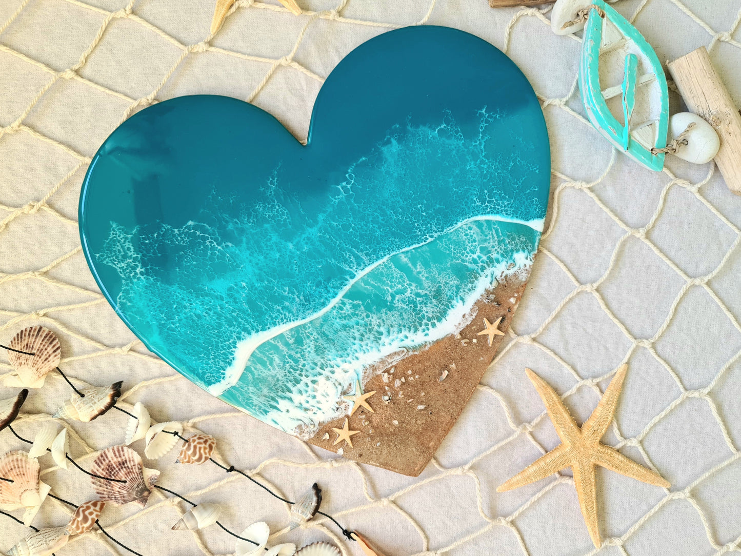 Ocean Heart-shaped Wall Art (Made to Order)