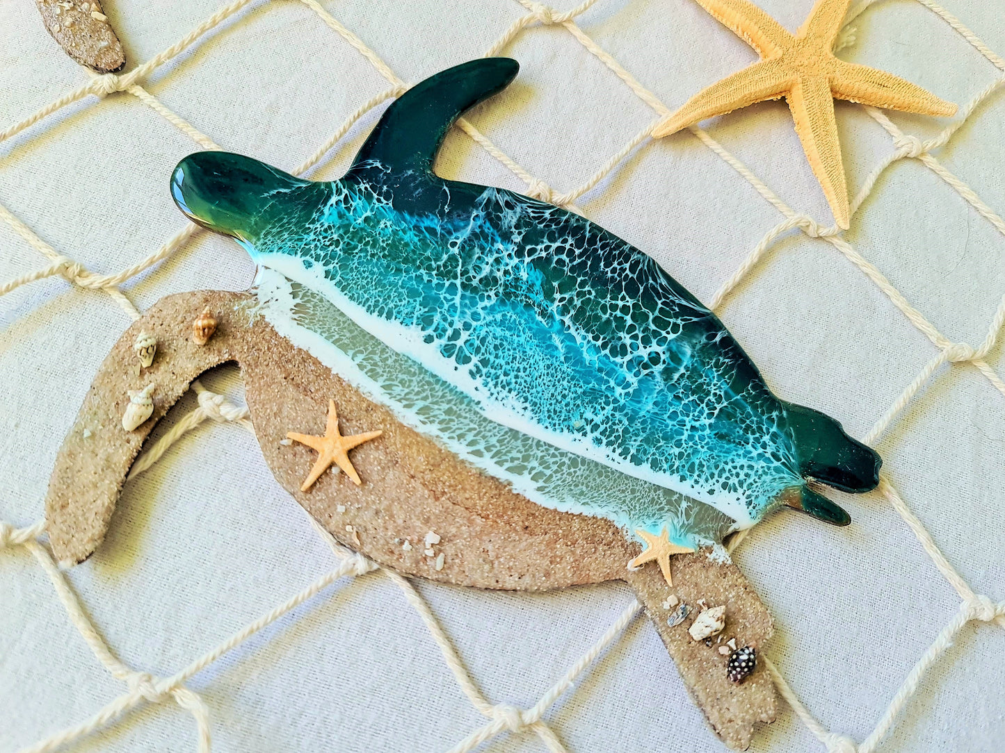 Ocean Turtle-shaped Wall Art (Made to Order)