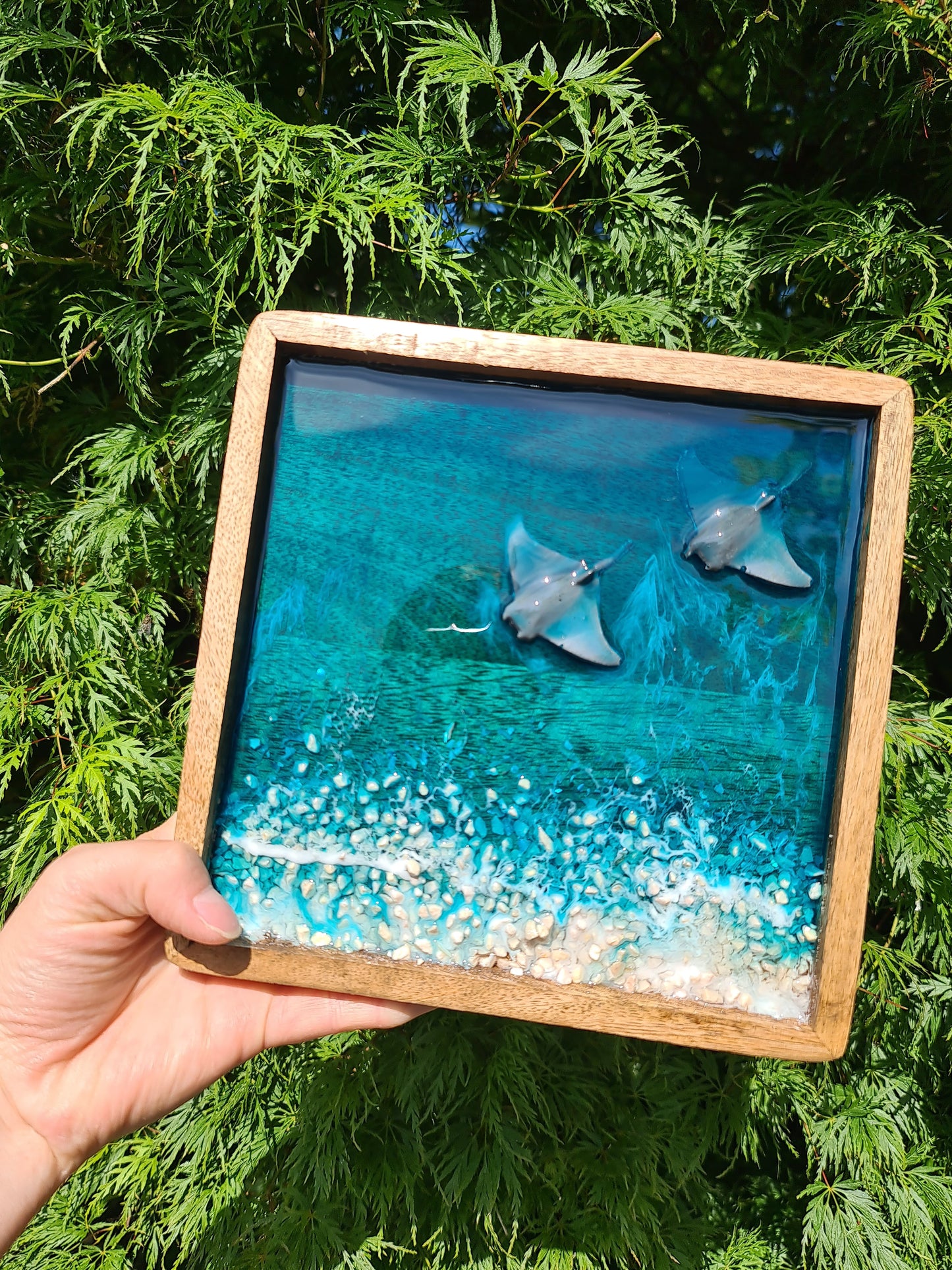 Ocean Square Trinket Tray or Wall Art (Made to Order)