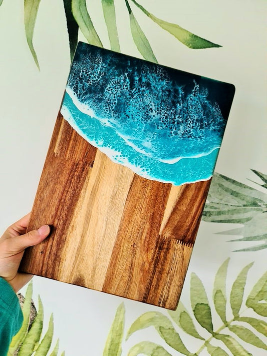 Ocean Rectangular Acacia Serving Board (Made to Order)