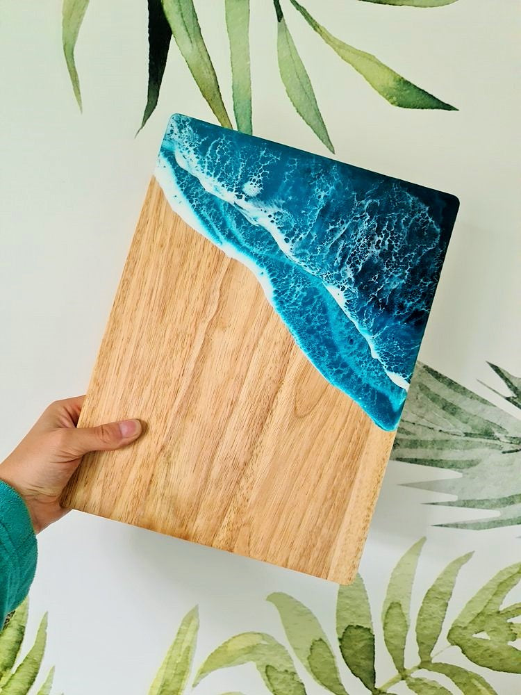 Ocean Rectangular Medium Hevea Serving Board (Made to Order)