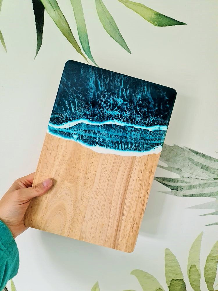 Ocean Rectangular Small Hevea Serving Board (Made to Order)