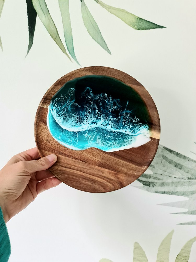 Ocean Round Tray or Trinket Dish (Made to Order)