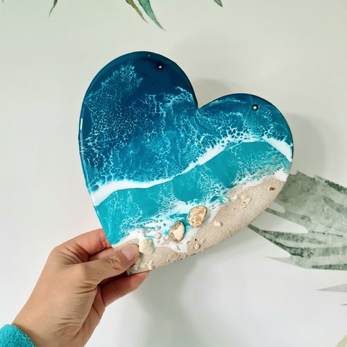 Ocean Heart-shaped Wall Art (Made to Order)