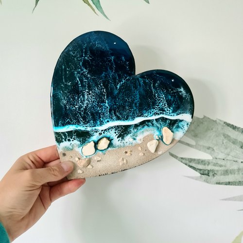 Ocean Heart-shaped Wall Art (Made to Order)