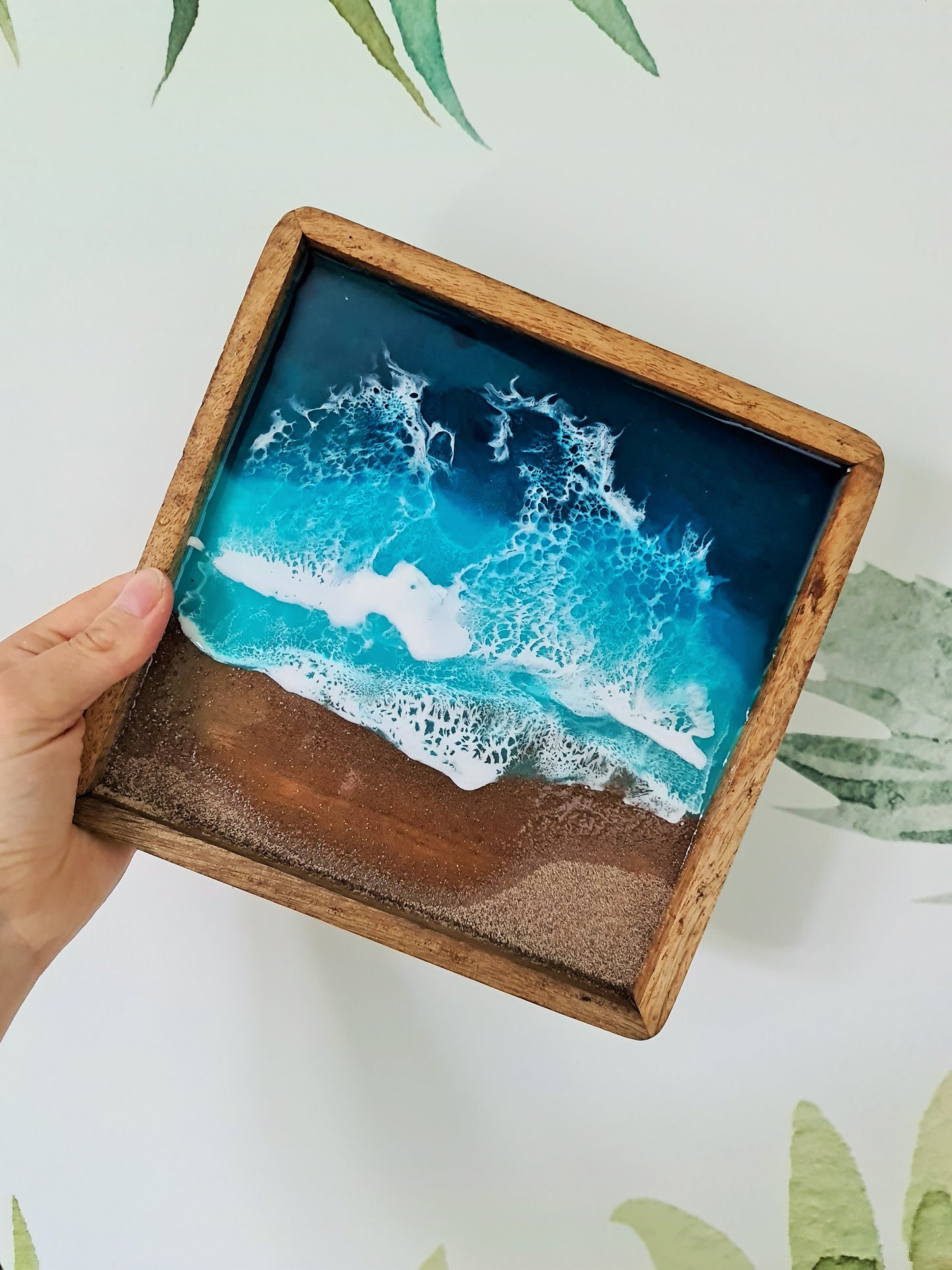 Ocean Square Trinket Tray or Wall Art (Made to Order)