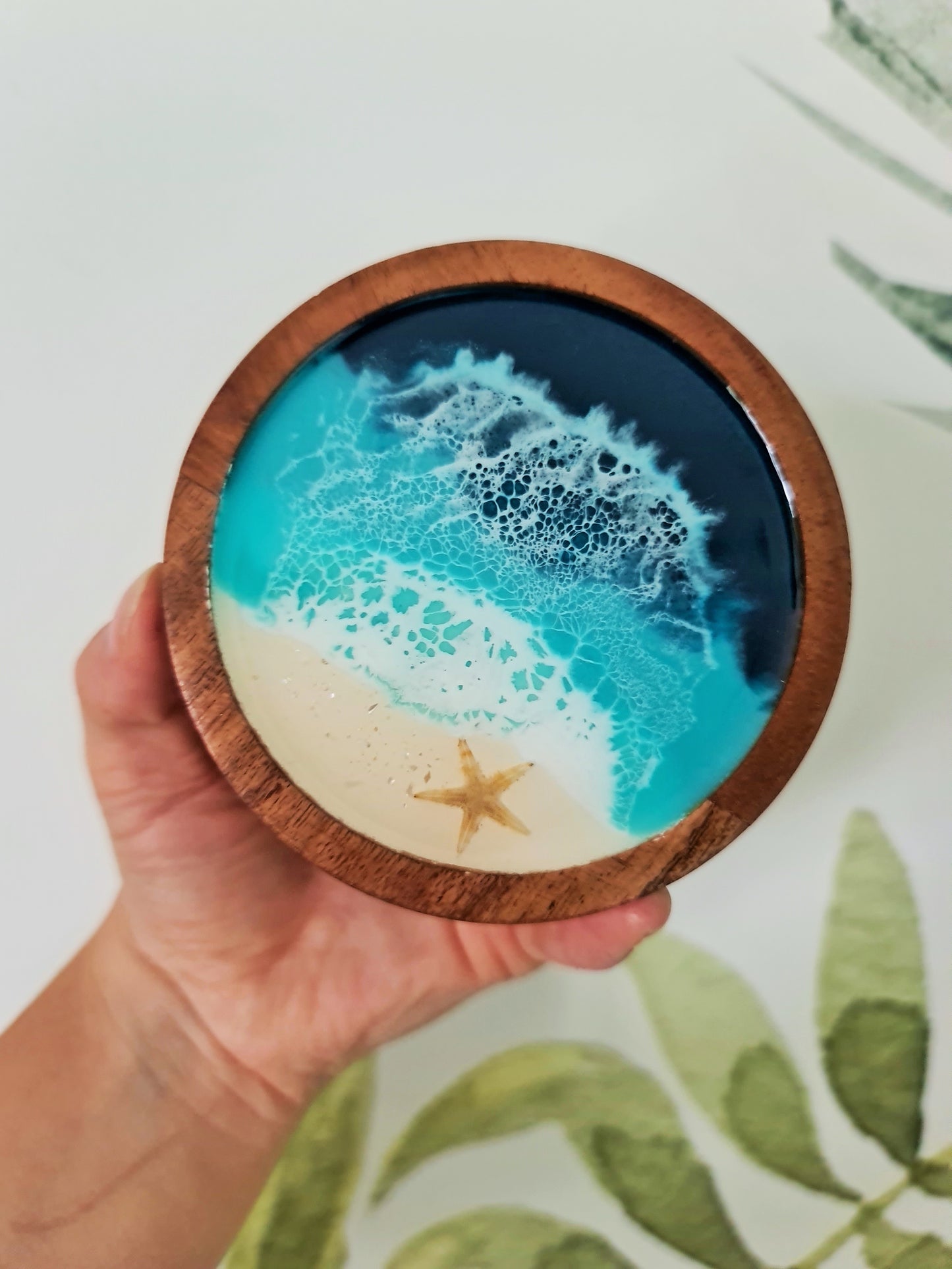 Set of 4 Ocean Round Coasters (Made to Order)