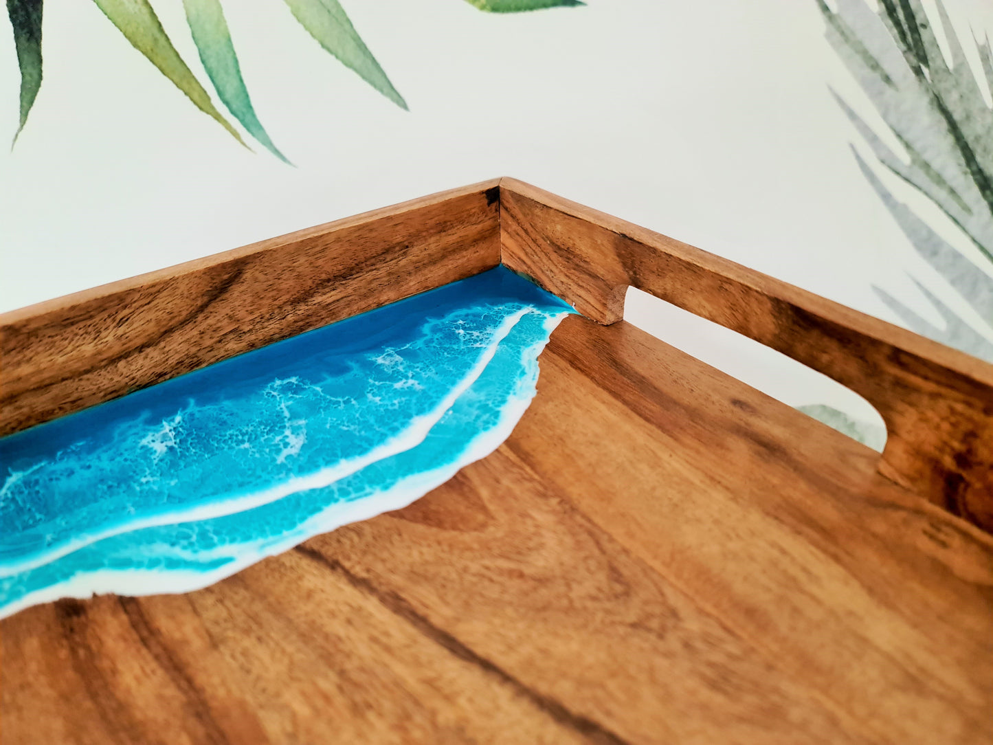 Ocean Square Serving Tray with Handles (Made to Order)