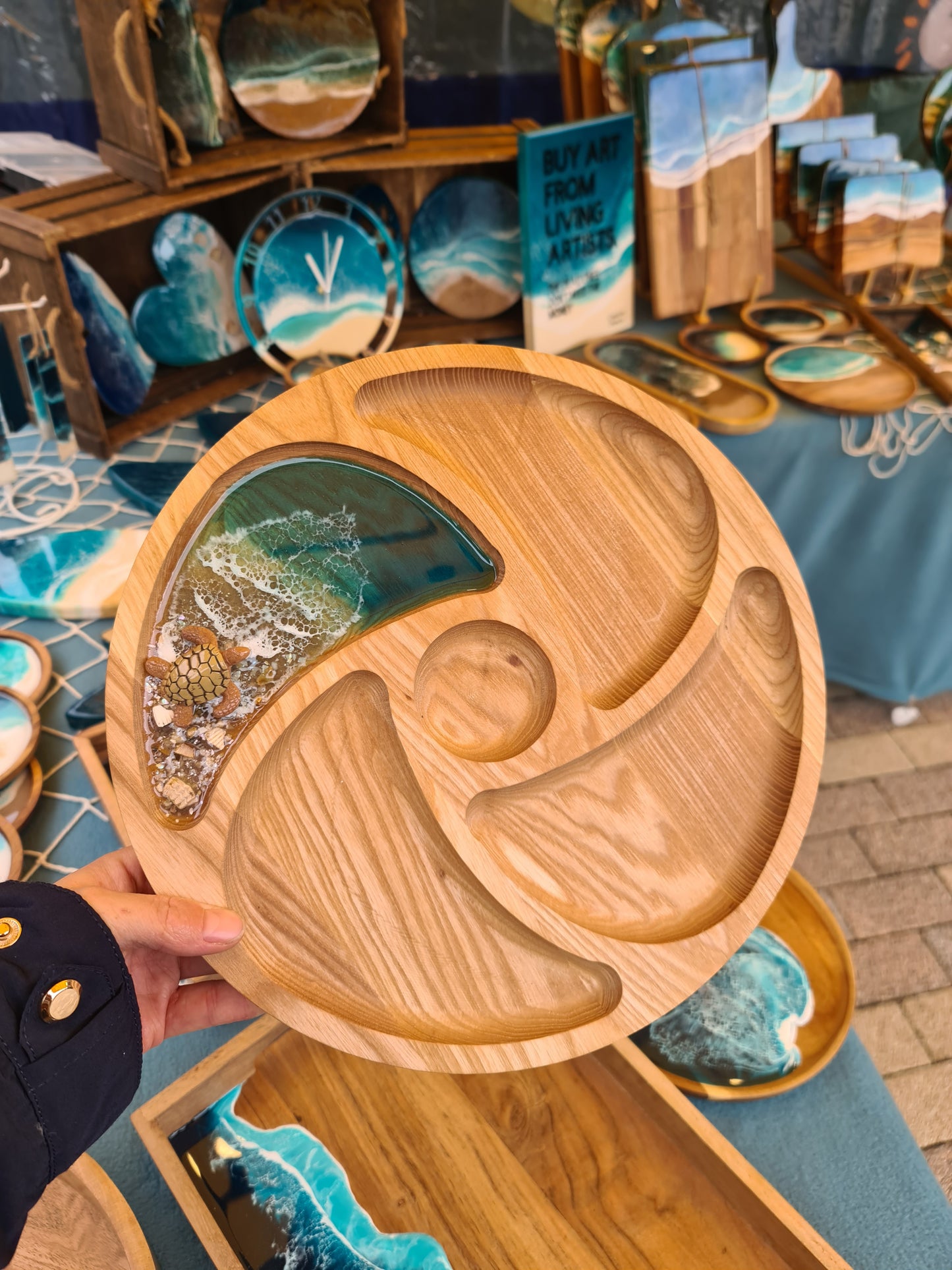 Ocean Round Platter / Serving Tray (Made to Order)