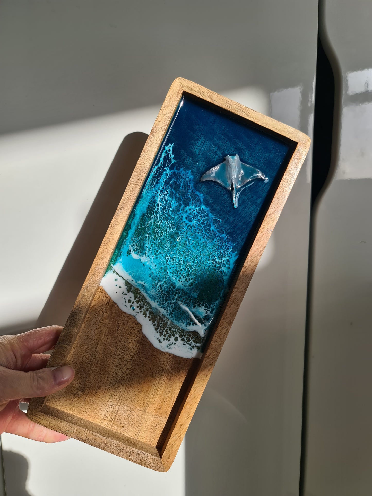 Ocean Rectangle Trinket Tray or Wall Art (Made to Order)