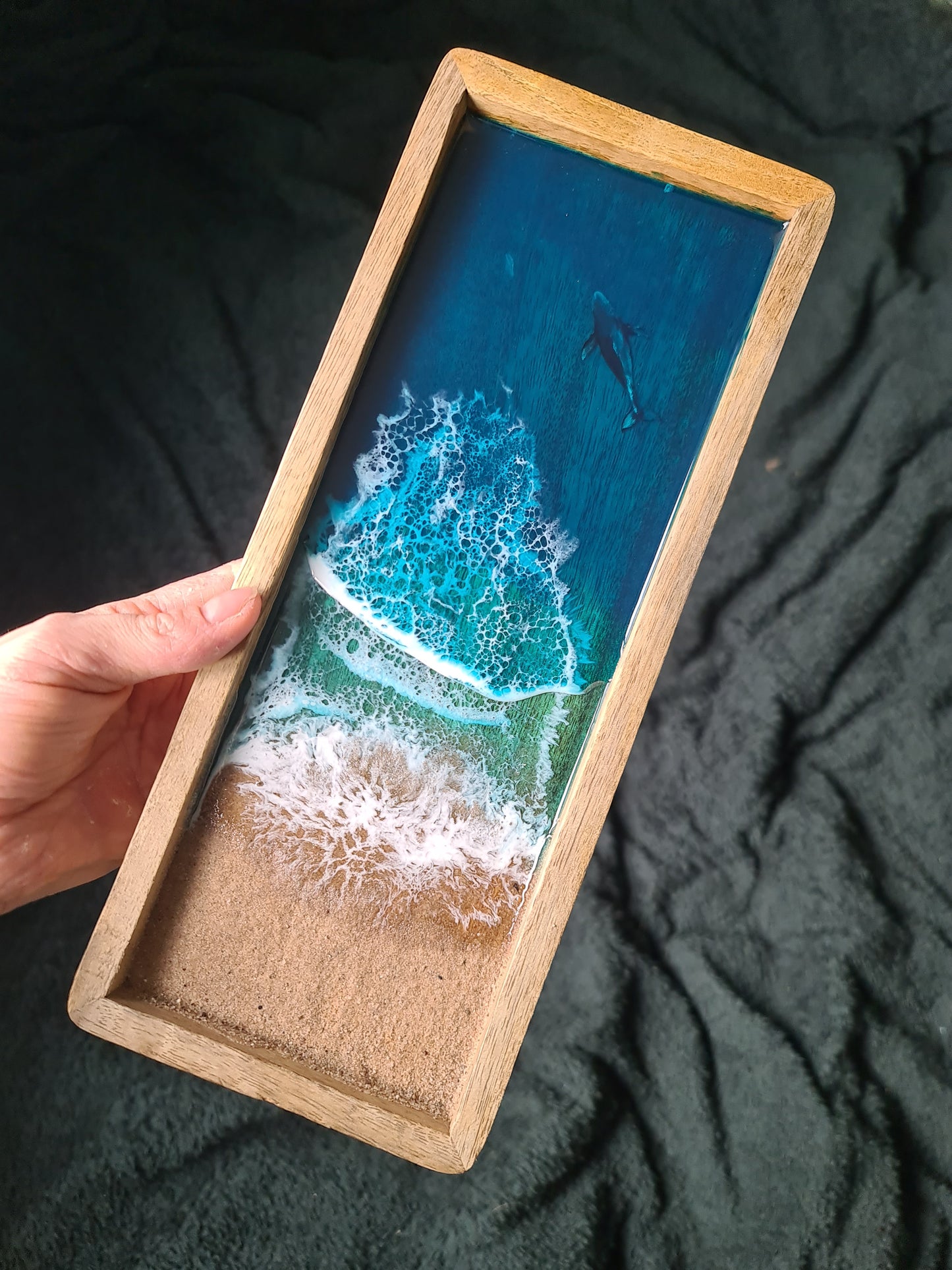 Ocean Rectangle Trinket Tray or Wall Art (Made to Order)